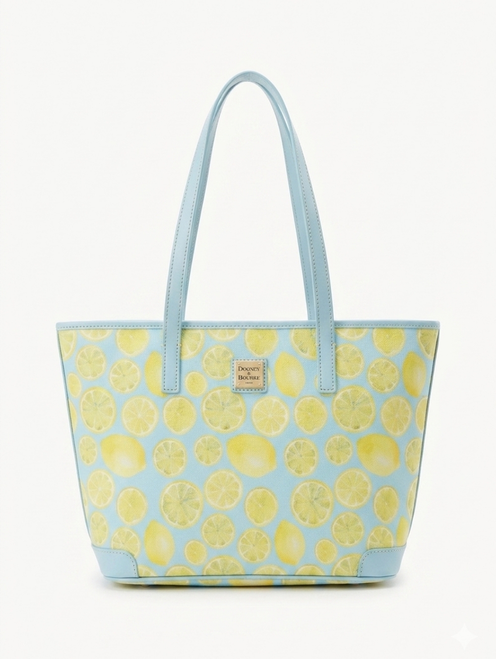 Dooney & Bourke Limone Charleston Shopper Purse Tote In Sky Blue